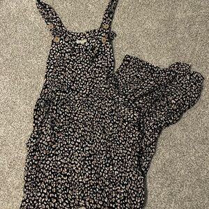 JODIFL Black and Brown Animal Print Jumpsuit